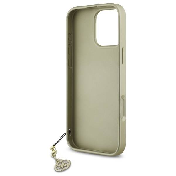 ETUI DO IPHONE 16 PRO 6.3" GUESS 4G CHARMS COLLECTION BRĄZOWE