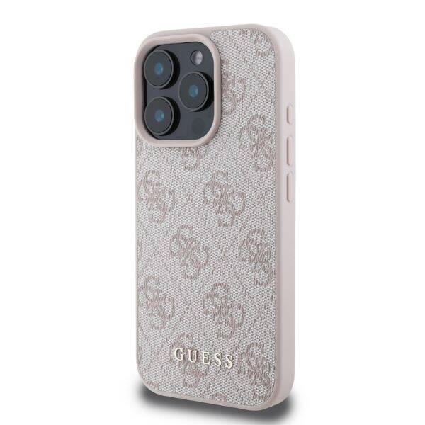 ETUI DO IPHONE 16 PRO 6.3" GUESS 4G CLASSIC RÓŻOWE