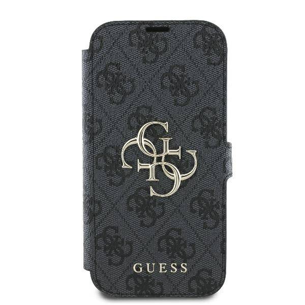 ETUI DO IPHONE 16 PRO 6.3" GUESS 4G METAL LOGO CZARNE