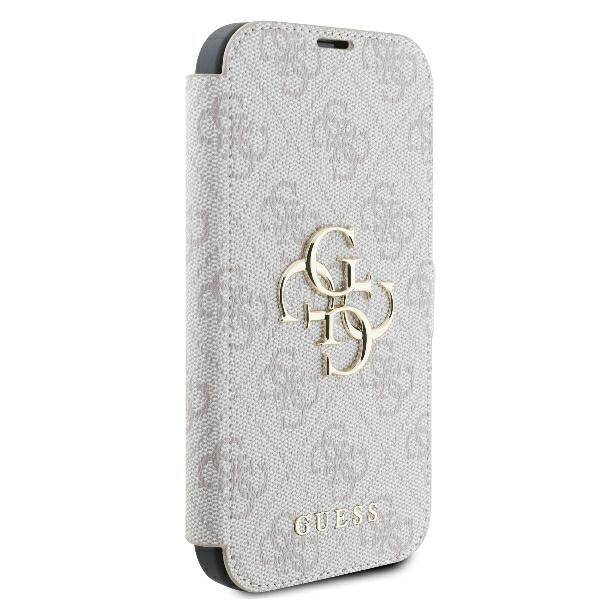 ETUI DO IPHONE 16 PRO 6.3" GUESS 4G METAL LOGO RÓŻOWE