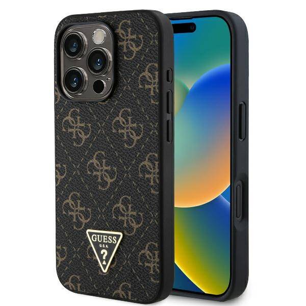 ETUI DO IPHONE 16 PRO 6.3" GUESS NEW 4G TRIANGLE CZARNE