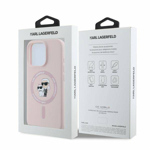 ETUI DO IPHONE 16 PRO 6.3" KARL LAGERFELD KARL&CHOUPETTE HEADS RING MAGSAFE