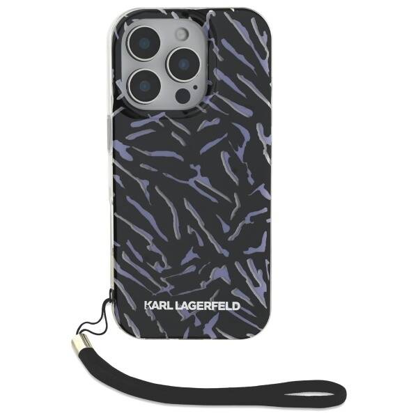 ETUI DO IPHONE 16 PRO 6.3" KARL LAGERFELD ZEBRA WITH CORD FIOLETOWE