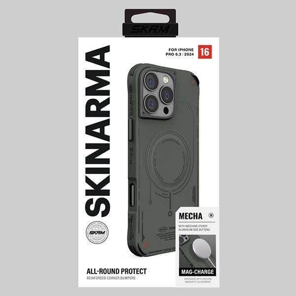 ETUI DO IPHONE 16 PRO 6.3" SKINARMA MECHA MAGNETIC CHARGING OLIWKOWE