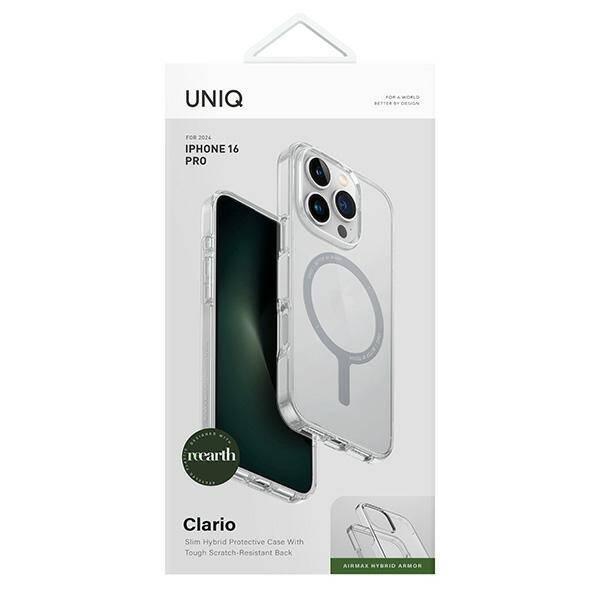 ETUI DO IPHONE 16 PRO 6.3" UNIQ CLARIO MAGCLICK CHARGING PRZEŹROCZYSTE