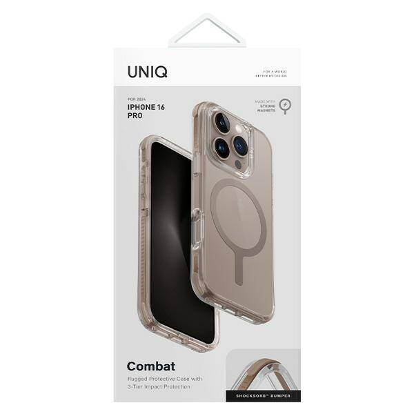 ETUI DO IPHONE 16 PRO 6.3" UNIQ COMBAT MAGCLICK CHARGING ZŁOTE