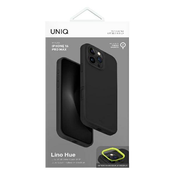 ETUI DO IPHONE 16 PRO 6.3" UNIQ LINO HUE MAGCLICK CHARGING SZARE