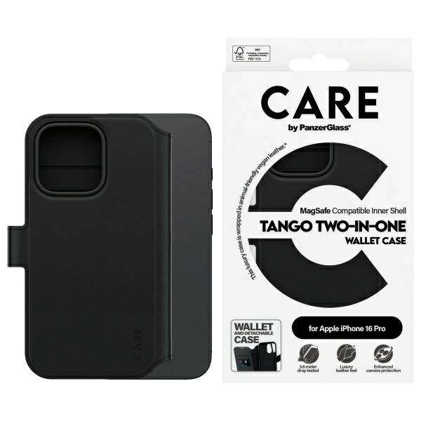 ETUI DO IPHONE 16 PRO CARE BY PANZERGLASS FEATURE TANGO 2IN1 WALLET MAGSAFE