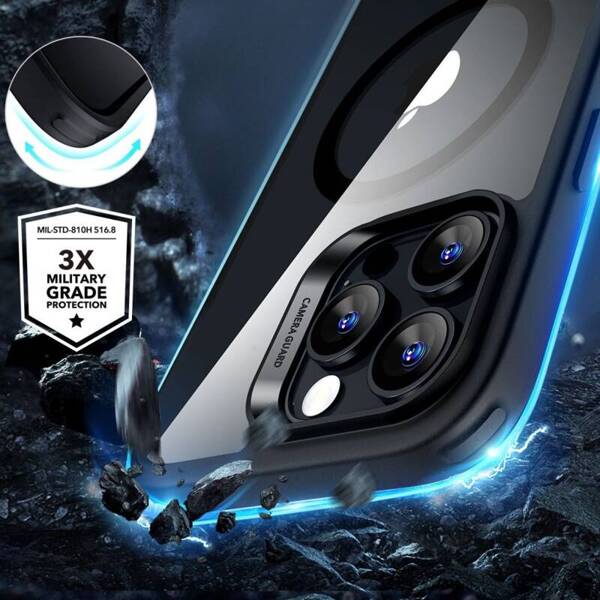 ETUI DO IPHONE 16 PRO ESR CLASSIC HYBRID HALOLOCK MAGSAFE & TEMPERED GLASS