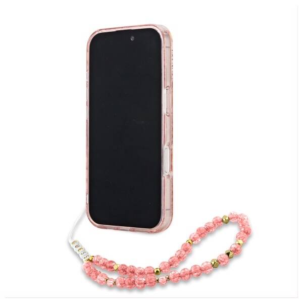 ETUI DO IPHONE 16 PRO GUESS IML FLOWERS ALLOVER ELECTRO WITH PEARL