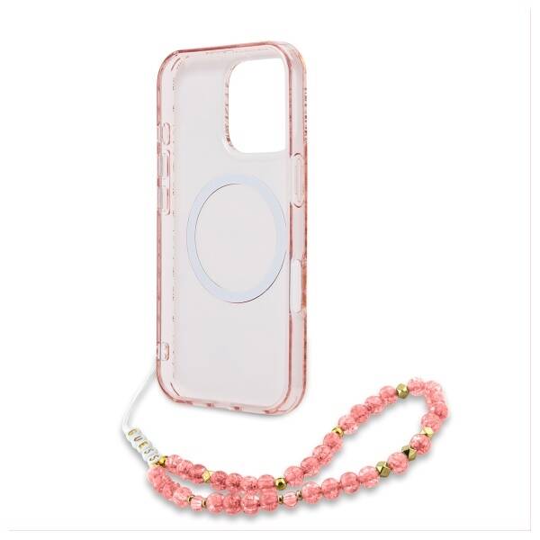 ETUI DO IPHONE 16 PRO GUESS IML FLOWERS ALLOVER ELECTRO WITH PEARL