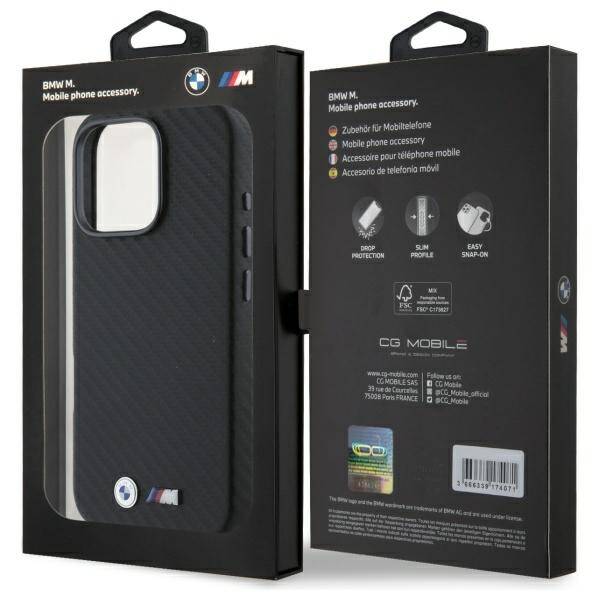 ETUI DO IPHONE 16 PRO MAX 6.9" BMW CARBON WRAPPED METAL CZARNE