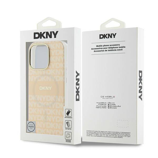 ETUI DO IPHONE 16 PRO MAX 6.9" DKNY REPEAT TEXTURE PATTERN WITH STRIPE