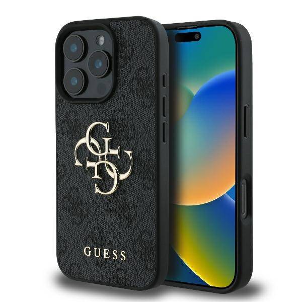 ETUI DO IPHONE 16 PRO MAX 6.9" GUESS 4G BIG LOGO CZARNE