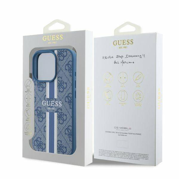 ETUI DO IPHONE 16 PRO MAX 6.9" GUESS 4G PRINTED STRIPES MAGSAFE