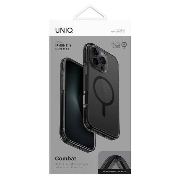 ETUI DO IPHONE 16 PRO MAX 6.9" UNIQ COMBAT MAGCLICK CHARGING CZARNE