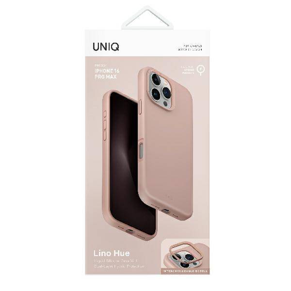 ETUI DO IPHONE 16 PRO MAX 6.9" UNIQ LINO HUE MAGCLICK CHARGING RÓŻOWE