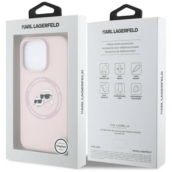 ETUI DO IPHONE 16 PRO MAX KARL LAGERFELD DOUBLE HEADS AND CIRCLE MAGSAFE