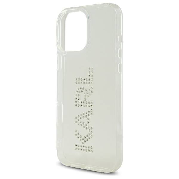 ETUI DO IPHONE 16 PRO MAX KARL LAGERFELD IML RHINESTONES LOGO PRZEZROCZYSTE