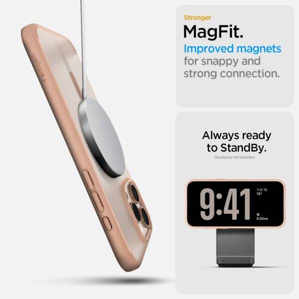 ETUI DO IPHONE 16 PRO MAX SPIGEN ULTRA HYBRID ”T” MAG MAGSAFE RÓŻOWE