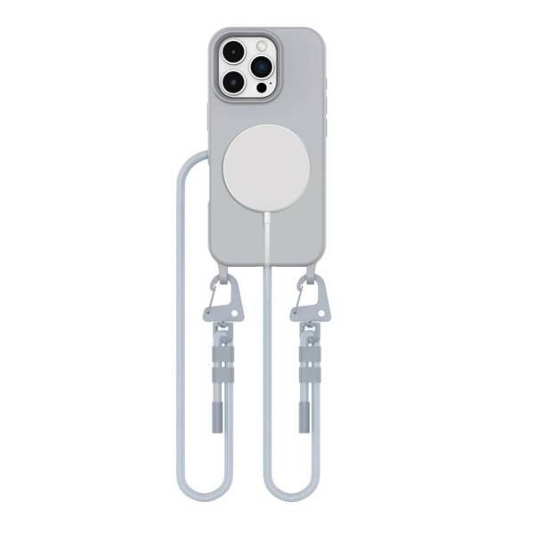 ETUI DO IPHONE 16 PRO MAX TECH-PROTECT MAGNECKLACE MAGSAFE CRAYON GREY