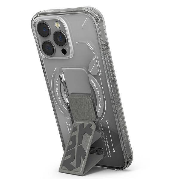 ETUI DO IPHONE 16 PRO SKINARMA HELIO MAGNETIC CHARGING+GRIP STAND TITANIUM