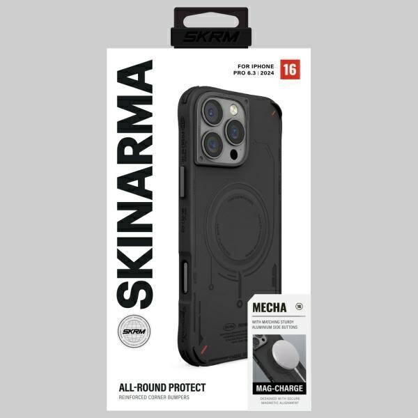 ETUI DO IPHONE 16 PRO SKINARMA MECHA MAGNETIC CHARGING CZARNE