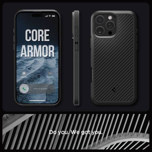 ETUI DO IPHONE 16 PRO SPIGEN CORE ARMOR CZARNY MATOWY