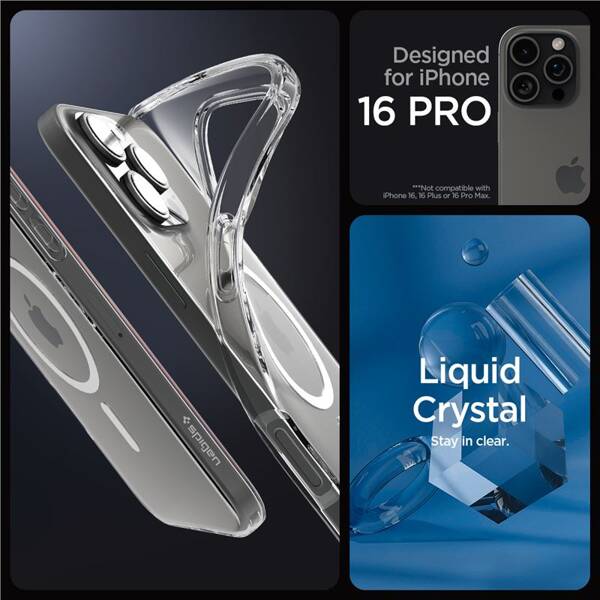 ETUI DO IPHONE 16 PRO SPIGEN CRYSTAL FLEX MAGSAFE PRZEŹROCZYSTE