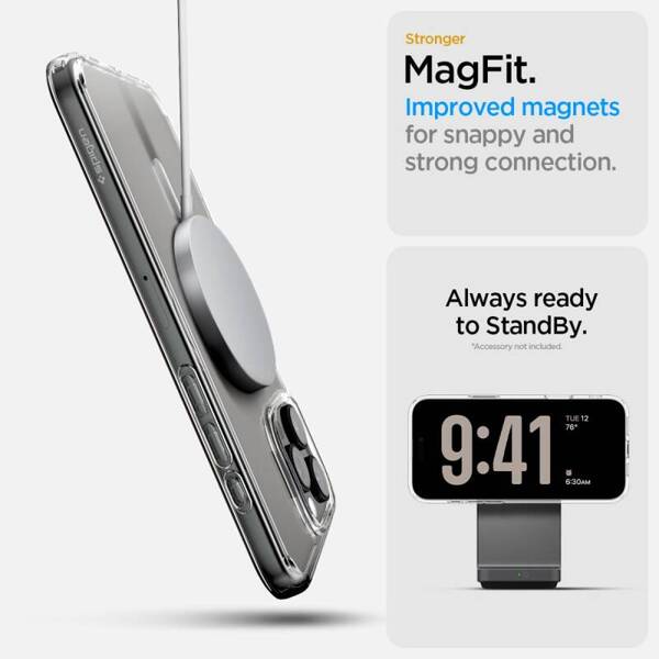 ETUI DO IPHONE 16 PRO SPIGEN ULTRA HYBRID ”T” MAG MAGSAFE BIAŁE