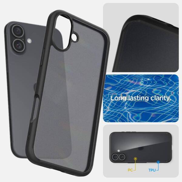 ETUI DO IPHONE 16 SPIGEN ULTRA HYBRID FROST BLACK