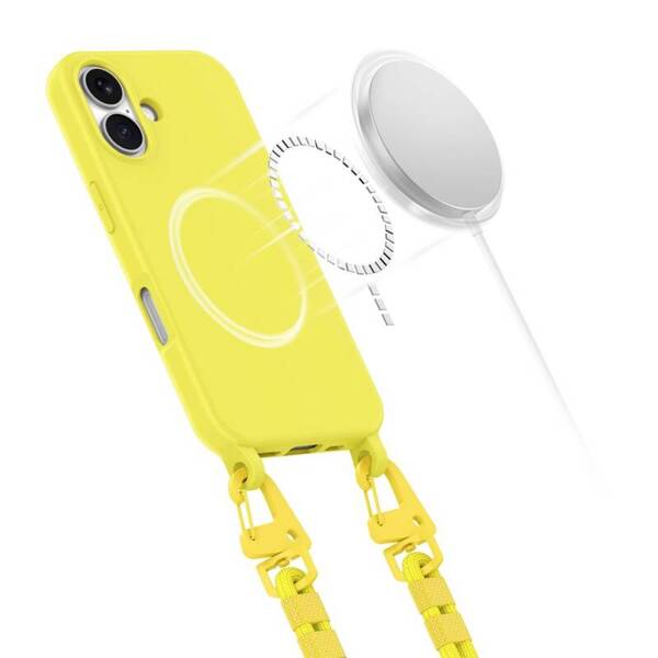 ETUI DO IPHONE 16 TECH-PROTECT MAGNECKLACE MAGSAFE CANARY YELLOW CASE