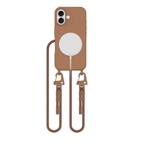 ETUI DO IPHONE 16 TECH-PROTECT MAGNECKLACE MAGSAFE CHOCOLATE BROWN