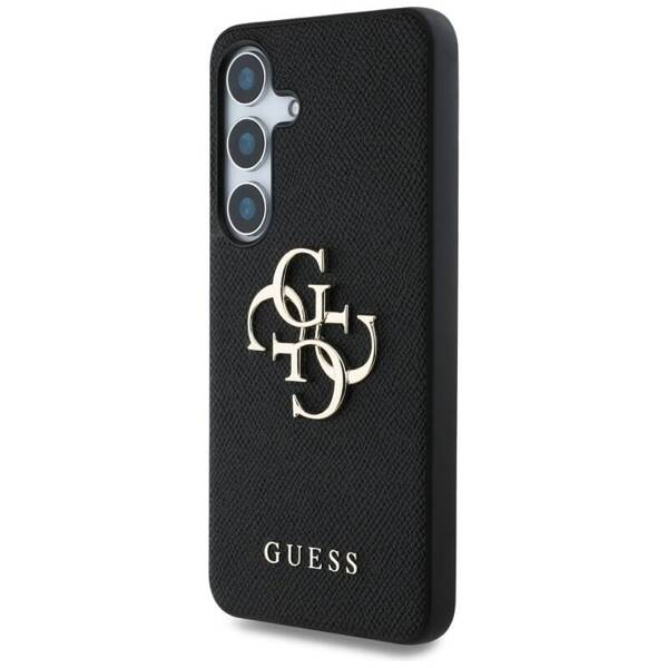 ETUI DO SAMSUNG GALAXY S25 PLUS GUESS GRAINED BIG 4G LOGO SMALL CZARNE