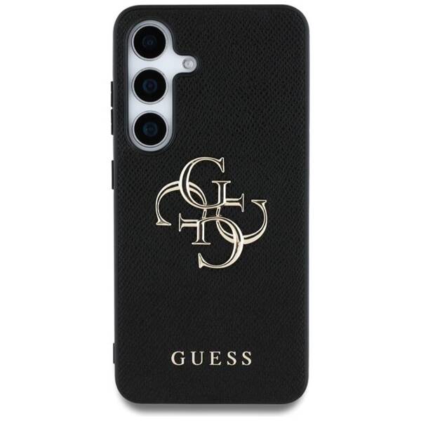 ETUI DO SAMSUNG GALAXY S25 PLUS GUESS GRAINED BIG 4G LOGO SMALL CZARNE