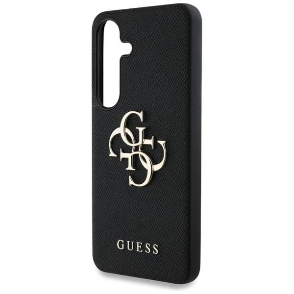 ETUI DO SAMSUNG GALAXY S25 PLUS GUESS GRAINED BIG 4G LOGO SMALL CZARNE