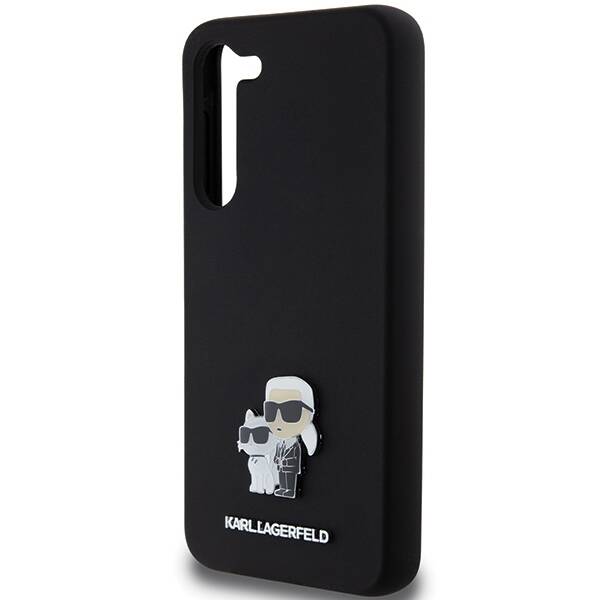 ETUI DO SAMSUNG S23+ S916 KARL LAGERFELD KARL&CHOUPETTE METAL PIN CZARNE