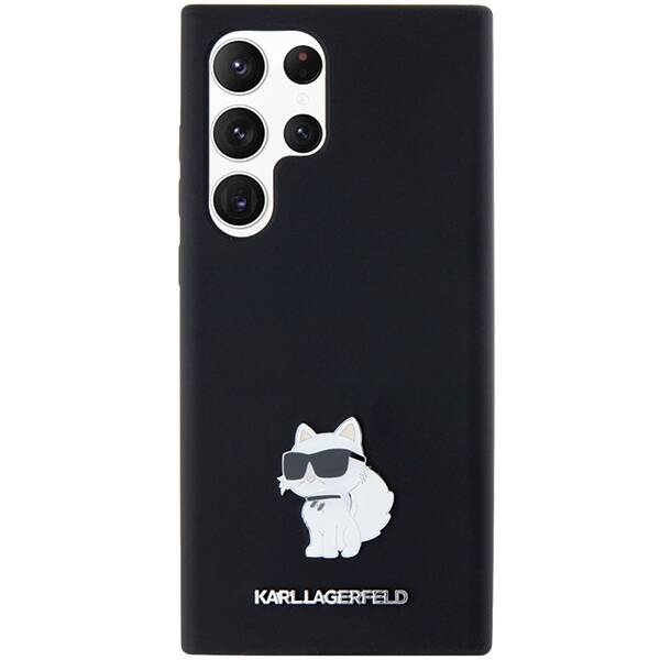 ETUI DO SAMSUNG S23 ULTRA S918 KARL LAGERFELD CHOUPETTE METAL PIN CZARNE