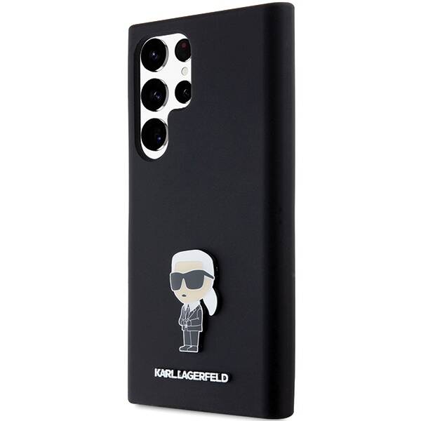 ETUI DO SAMSUNG S23 ULTRA S918 KARL LAGERFELD IKONIK METAL PIN CZARNE 