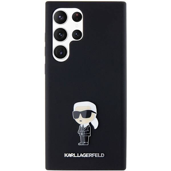 ETUI DO SAMSUNG S23 ULTRA S918 KARL LAGERFELD IKONIK METAL PIN CZARNE 