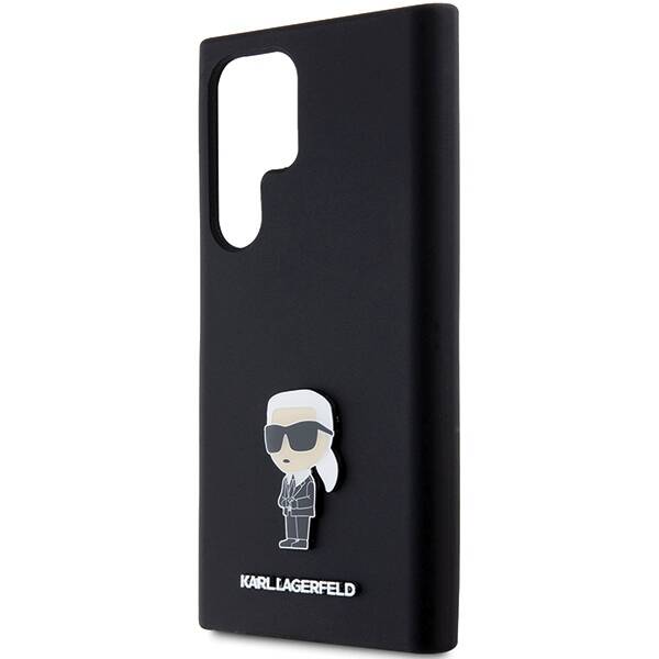 ETUI DO SAMSUNG S23 ULTRA S918 KARL LAGERFELD IKONIK METAL PIN CZARNE 