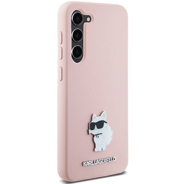 ETUI DO SAMSUNG S24 S921 KARL LAGERFELD SILICONE CHOUPETTE METAL PIN