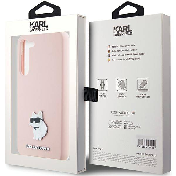 ETUI DO SAMSUNG S24 S921 KARL LAGERFELD SILICONE CHOUPETTE METAL PIN