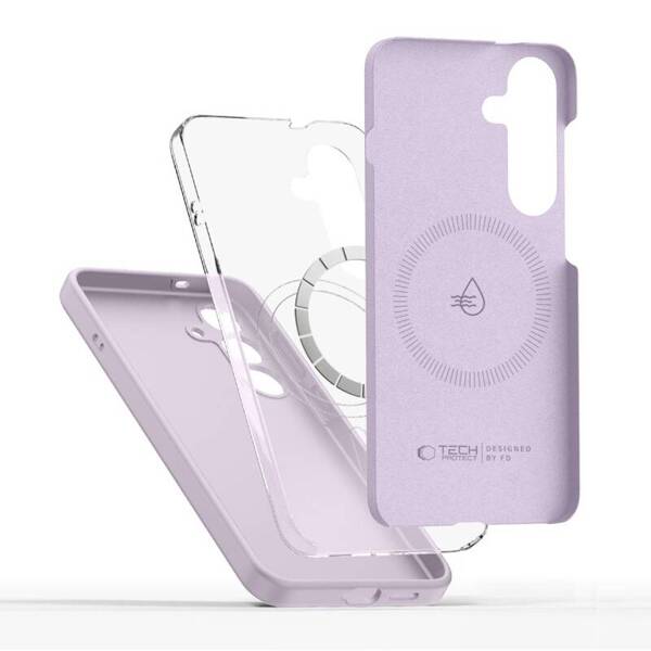 ETUI DO SAMSUNG S25 TECH-PROTECT LIQUID SILICONE MAGSAFE MAUVE