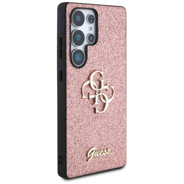 ETUI DO SAMSUNG S25 ULTRA GUESS FIXED GLITTER BIG 4G METAL LOGO RÓŻOWE