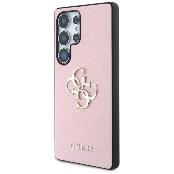 ETUI DO SAMSUNG S25 ULTRA GUESS GRAINED BIG 4G LOGO SMALL RÓŻOWE