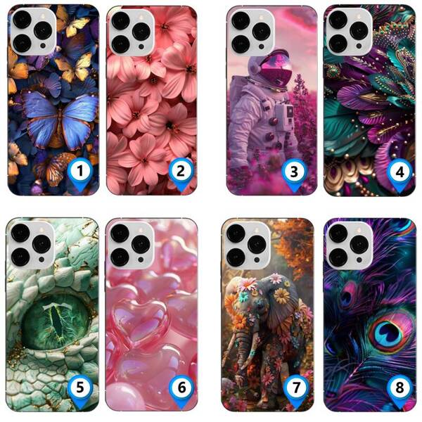 ETUI FLOWERS KWIATY RÓŻNE WZORY CASE OBUDOWA AKRYL do IPHONE 14 PRO