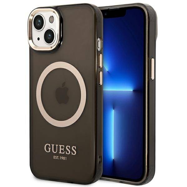 ETUI GUESS 4G LOGO MAGSAFE DO IPHONE 14 PLUS / 15 PLUS BLACK