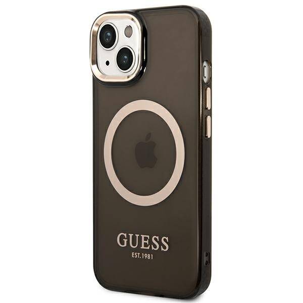 ETUI GUESS 4G LOGO MAGSAFE DO IPHONE 14 PLUS / 15 PLUS BLACK