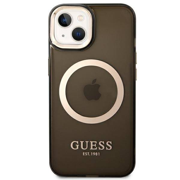 ETUI GUESS 4G LOGO MAGSAFE DO IPHONE 14 PLUS / 15 PLUS BLACK